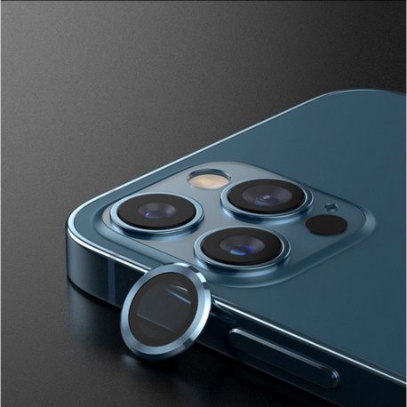 IPhone 11 Pro/11 Pro Max/12 Pro/12 Pro Max Ring Camera Protective Tempered Glass Dark Blue