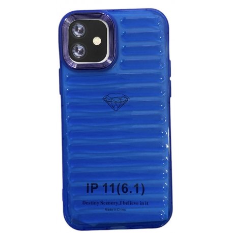 IPhone 11 Pro Max Soft Air Cushion Case Transperant Electric Blue