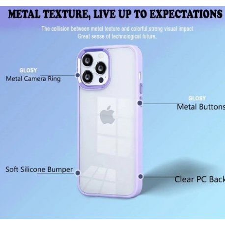 IPhone 11 Transparent Back Cover Case Lila