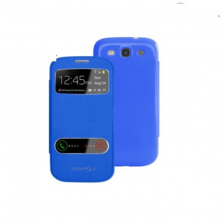 Samsung Galaxy Alpha G850 S-View Book Case Blue
