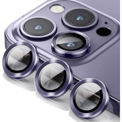 IPhone 14 Pro/14 Pro Max Ring Camera Protective Tempered Glass Deep Purple