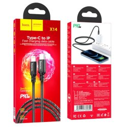 Hoco X14 Type-C To Lightning Fast Charging Data Cable 3m Black