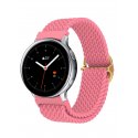 Samsung/Huawei/Xiaomi Watch Nylon Weaving Loop Wrist Belt 22mm Pink