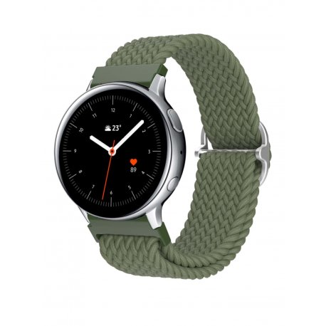 Samsung/Huawei/Xiaomi Watch Nylon Weaving Loop Wrist Belt 22mm Green