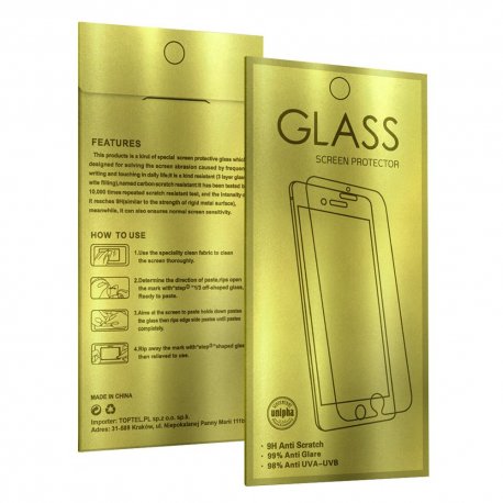 Xiaomi Redmi Note 10 4G Tempered Glass 9H Gold Premium
