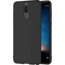 Samsung Galaxy A6 Plus A605 Silky And Soft Touch Silicone Cover Black