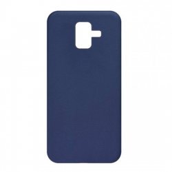 Samsung Galaxy A6 Plus A605 Silky And Soft Touch Silicone Cover Dark Blue