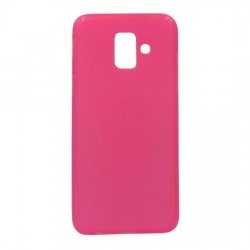 Samsung Galaxy A6 Plus A605 Silky And Soft Touch Silicone Cover Hot Pink