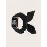 Apple Watch Ruched Graphic Fabric Fashion Wrist Belt 42/44/45/49mm Black