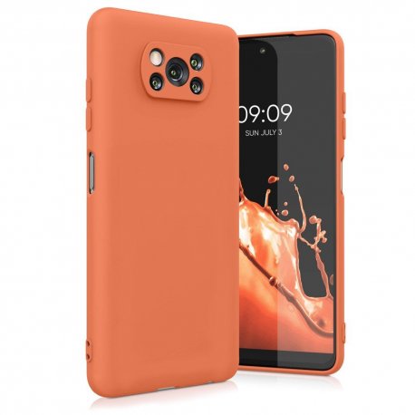 Xiaomi Pocofone X3 Silky And Soft Touch Silicone Cover Camera Protect Orange