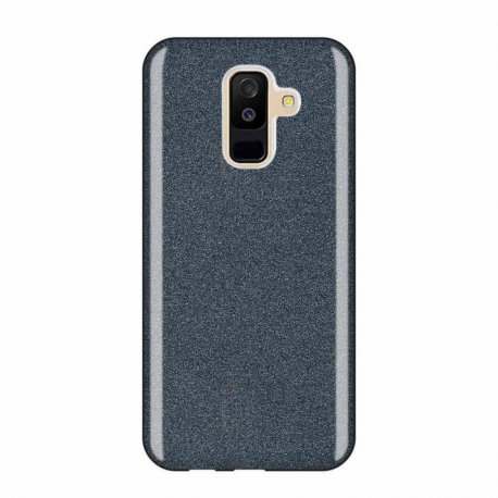 Samsung Galaxy A6 Plus A605 Back Glitter Case Black
