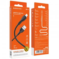Borofone BX51 Triumph Charging Data Cable USB to Lightning 1m Current Up To 2.4A Black