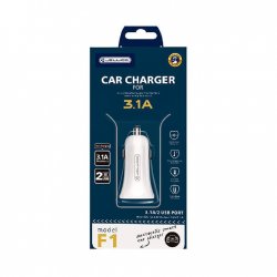 Jellico F1 Car Charger 3.1A 2 x USB White