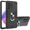 Samsung Galaxy A13 4G A135 Hybrid Shockproof Armor Case with Stand Metal Ring Black