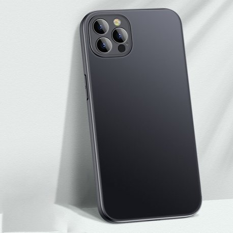 IPhone 11 Pro Max AG Matte Glass Silicone Case Black
