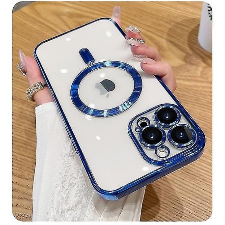 IPhone 14 Pro Luxury MagSafe Case Blue