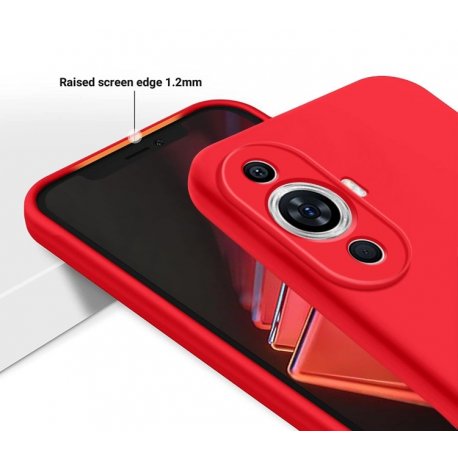 Huawei Nova 11 Silicone Case Full Camera Protection Red
