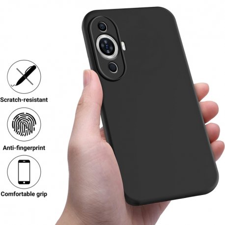 Huawei Nova 11 Pro Silicone Case Full Camera Protection Black
