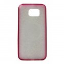 Samsung Galaxy S6 Edge G925 Silicone Plate Case Transperant Red