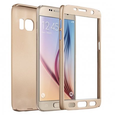 Samsung Galaxy S6 Edge G925 Ultra Thin 360° Full Body Protective Case Gold