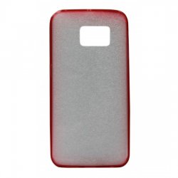 Samsung Galaxy S6 Edge Plus G928 Silicone Plate Case Transperant Red