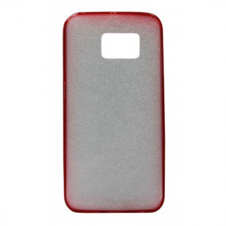 Samsung Galaxy S6 Edge Plus G928 Silicone Plate Case Transperant Red