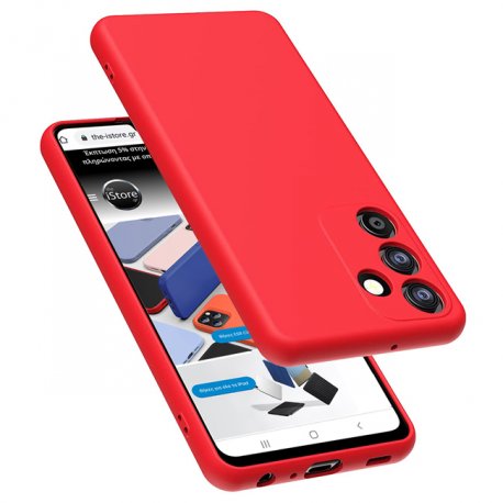 Samsung Galaxy A14 5G A146 Soft and Silky Touch Cover Full Camera Protection Red