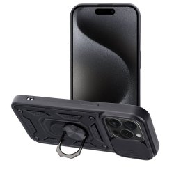 IPhone 15 Pro Armor Camera Protection Case Black