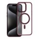 IPhone 15 Plus Luxury MagSafe Case Plum Red