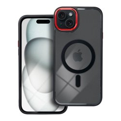 IPhone 15 Plus Luxury MagSafe Case Black Red