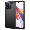 Xiaomi Redmi 10C/12C Case Carbon Fiber Design TPU Flexible Soft Black