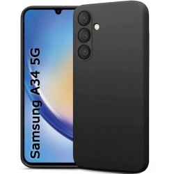 Samsung Galaxy A34 5G A346 Silky And Soft Touch Finish Silicone Case Black