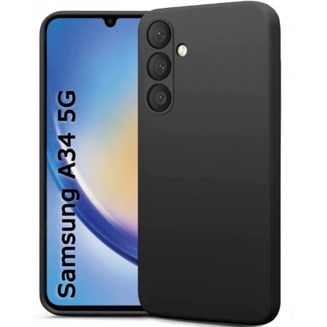 Samsung Galaxy A34 5G A346 Silky And Soft Touch Finish Silicone Case Black