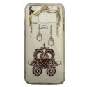 Samsung Galaxy S7 G930 Silicone Case Transperant Gold Royal Carriage