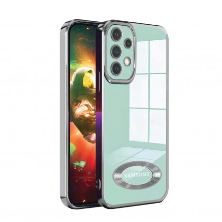 Samsung Galaxy A14 5G A146 Plate Case Transperant Silver