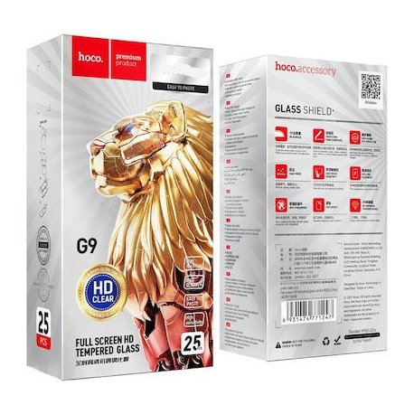 IPhone 14 Plus/13 Pro Max Hoco G9 HD Full Face Tempered Glass 25 pcs Pack
