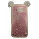 Samsung Galaxy S7 Edge G935 Liquid Glitter Case Mickey Mouse Ears Pink