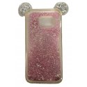 Samsung Galaxy S7 Edge G935 Liquid Glitter Case Mickey Mouse Ears Pink