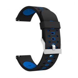 Samsung/Huawei/Xiaomi Watch Silicone Wrist Belt 22mm Black-Blue