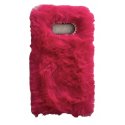 Samsung Galaxy S8 G950 Back Case Faux Fur Hair Soft Warm Hot Pink