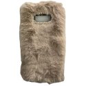 Samsung Galaxy S8 G950 Back Case Faux Fur Hair Soft Warm Beige