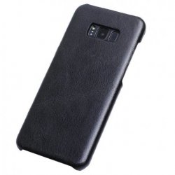 Samsung Galaxy S8 Plus G955 Back Case Cover Luxury Leather Black