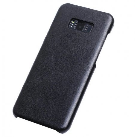 Samsung Galaxy S8 Plus G955 Back Case Cover Luxury Leather Black