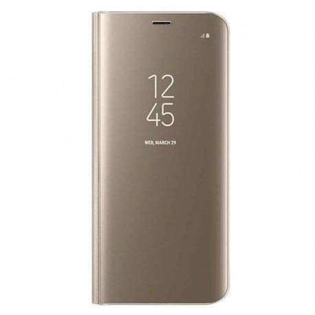 Samsung Galaxy S8 Plus Book Case Clear View Gold