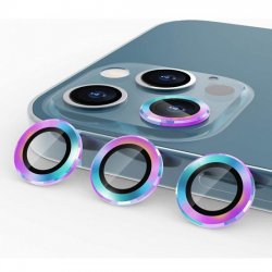 IPhone 11/11Mini/12/12 Mini Ring Camera Protective Tempered Glass Coloured