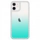 IPhone 12/12 Pro Shaded Effect Clear Silicone Case With Rhinestones Blue