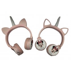 MBaccess KR-8600 Wireless Headphones Minnie Mouse Unicorn Pink