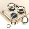 IPhone 15 Pro/15 Pro Max Ring Camera Protective Tempered Glass Gold