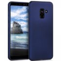 Samsung Galaxy A8 Plus A730 Silky And Soft Touch Silicone Cover Dark Blue