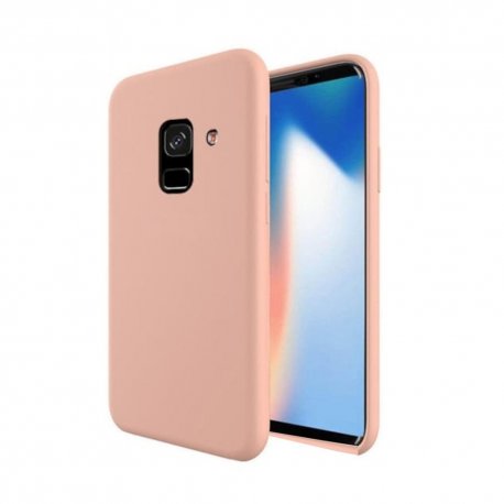 Samsung Galaxy A8 Plus A730 Silky And Soft Touch Silicone Cover Pink